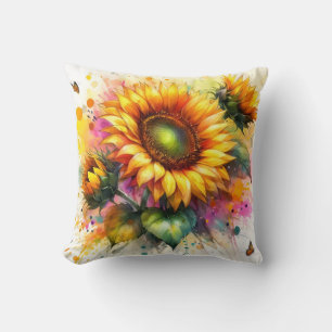 Cojín decorativo - Flores de sol amarillas