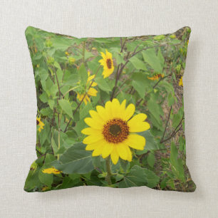 Cojín Decorativo Flores De Sol En El Viento, Arrojar El Cojín.