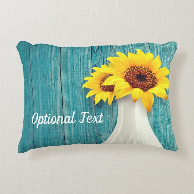 Cojín Decorativo Flores de sol potentes (Anverso)