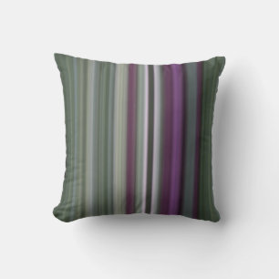Cojín Decorativo Flores de Sombra Morado y Verde a Rayas