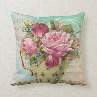 Cojín Decorativo Flores de taza de té