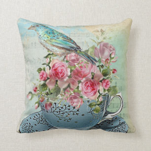 Cojín Decorativo Flores de taza de té
