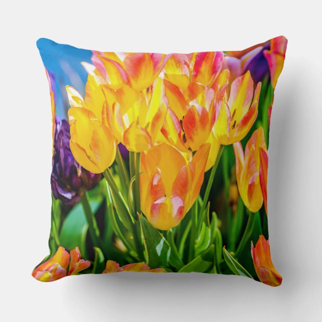 Cojín Decorativo Flores de tulipanes - Florecer (Anverso)