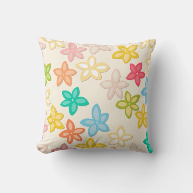 Cojín Decorativo Flores de verano indias (Anverso)