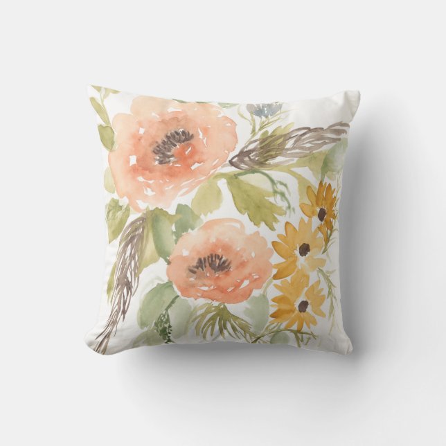 Cojín Decorativo Flores de verano tardías I (Anverso)