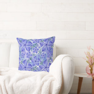 Cojín Decorativo Flores de Vinca Azul Violeta Vinca