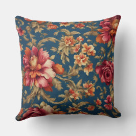 Cojín Decorativo Flores de Vintage Grande italianas exquisitas