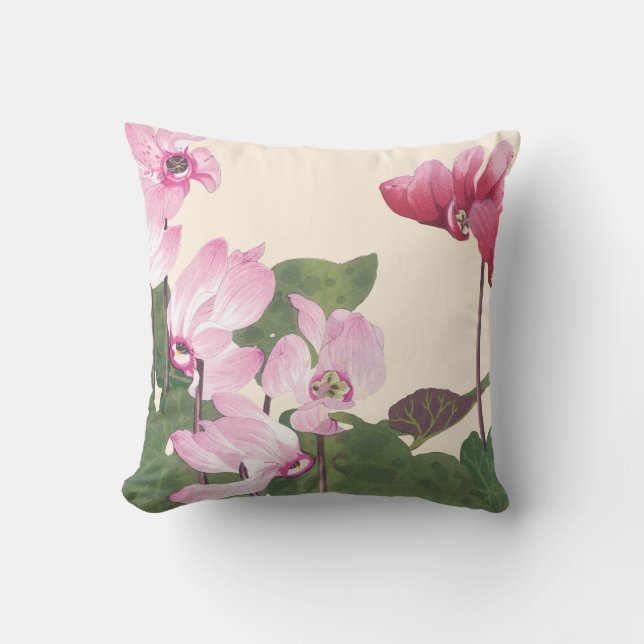 Cojín Decorativo Flores del Cyclamen (Anverso)