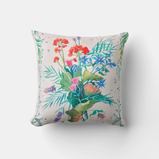 Cojín Decorativo Flores del verano (Anverso)