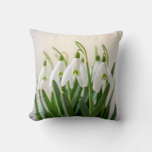 Cojín Decorativo Flores delicadas de snowdrop de primavera