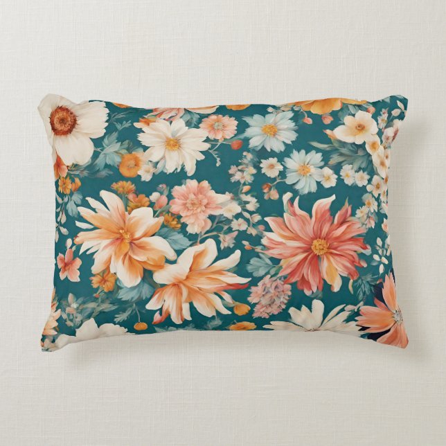 Cojín Decorativo Flores Delicadas Increíbles (Anverso)