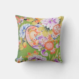 Cojín Decorativo Flores, diseño japonés