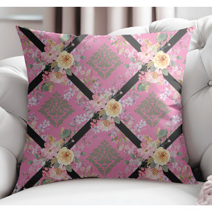Cojín Decorativo Flores elegantes y modernas y mestizos florales de