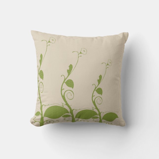 Cojín Decorativo Flores en crecimiento (Anverso)