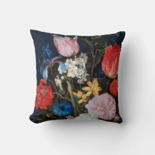 Cojín Decorativo Flores en recipiente de vidrio, Jan Brueghel el Vi