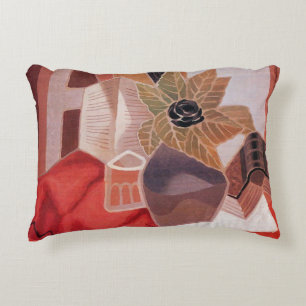 Cojín Decorativo Flores en una mesa por Juan Gris, Cubismo antiguo