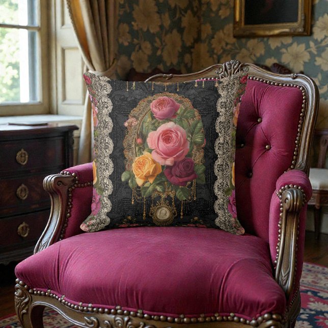 Cojín Decorativo Flores Florales Victorianas Antiguas (Subido por el creador)