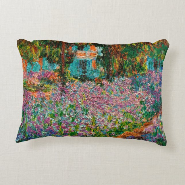 Cojín Decorativo Flores Giverny del Irises Monet Garden (Reverso)