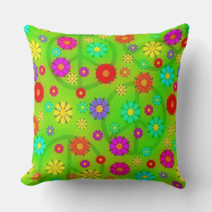 Cojín Decorativo Flores Hippie
