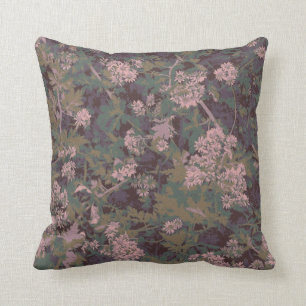 Cojín Decorativo Flores, hojas, y camuflaje