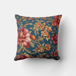 Cojín Decorativo Flores Italianas Exquisitas Vintage Grande