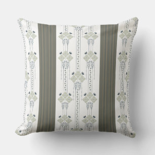 Cojín Decorativo Flores Karo y patrón de rizos pequeño