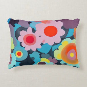 Cojín Decorativo flores mod retro