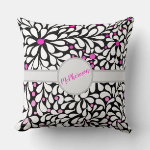 Cojín Decorativo Flores modernas audaces personalizadas con un colo