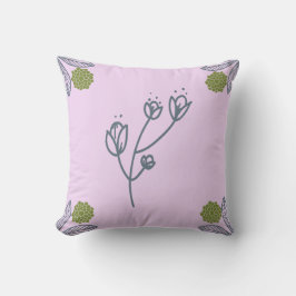 Cojín Decorativo flores moradas