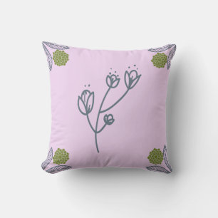 Cojín Decorativo flores moradas