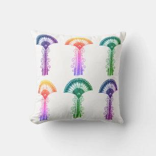 Cojín Decorativo Flores multicolores de inspiración griega de orige