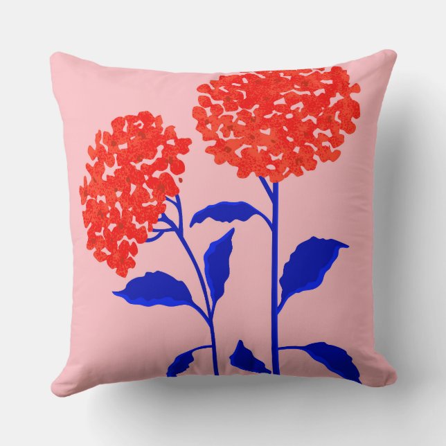 Cojín Decorativo Flores naranjas (Reverso )