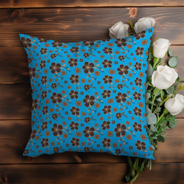 Cojín Decorativo Flores naturales simples y azules (Subido por el creador)