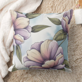 Cojín Decorativo Flores Pastel Elegantes
