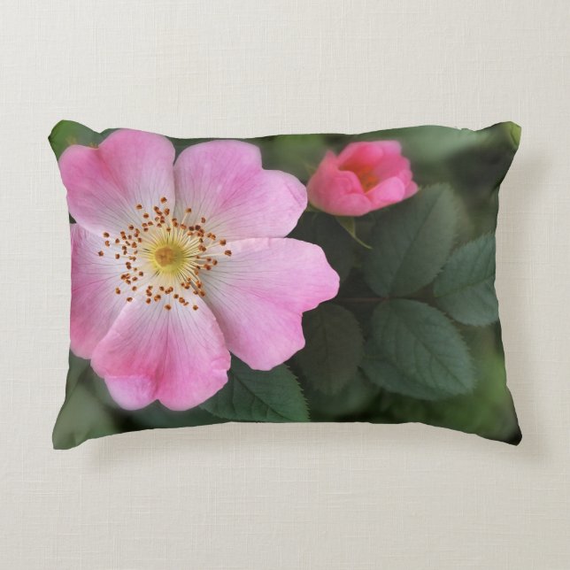 Cojín Decorativo flores pequeñas rosadas (Anverso)