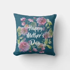 Cojín Decorativo Flores personalizadas del día de la madre