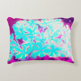 Cojín Decorativo Flores Phlox de hierbabuena con hierbabuena azul d