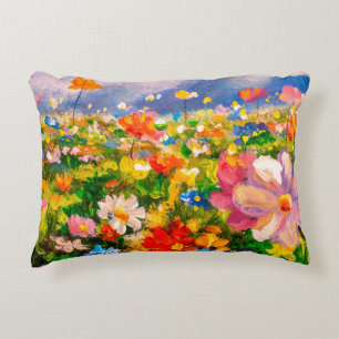 Cojín Decorativo Flores pinturas de monet pintando la impresión de 