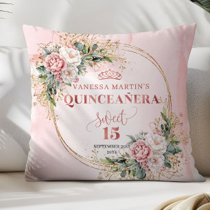 Cojín Decorativo Flores Polvorientas Rosadas Verdor Regalo Perfecto