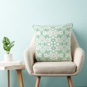 Cojín Decorativo Flores psicodélicas y menta cardíaca
