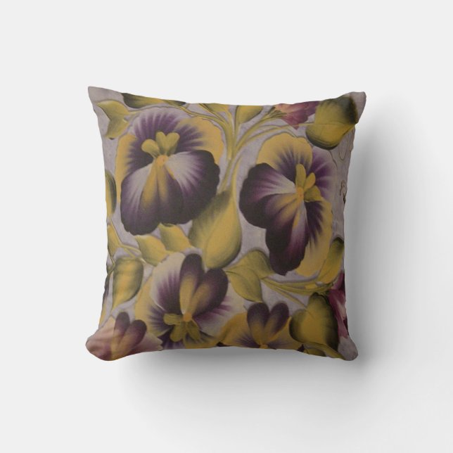 COJÍN DECORATIVO FLORES PURPLE (Anverso)