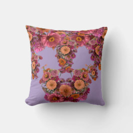 Cojín Decorativo Flores Ramo de Zinnia Maureen Girard Colorido