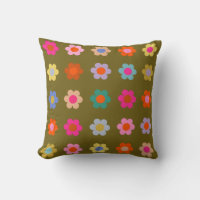 Flores retro de abstracto floral de color vintage