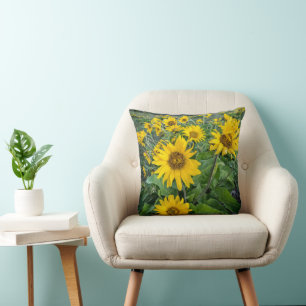 Cojín Decorativo Flores Río Columbia Balsomroot, Oregón