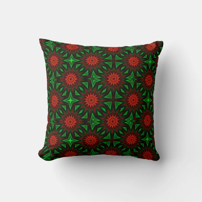 Cojín Decorativo Flores rojas americano MoJo Pillow (Anverso)