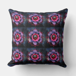 Cojín Decorativo Flores Rosa Neon