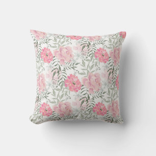 Cojín Decorativo Flores rosa rosadas de peonis