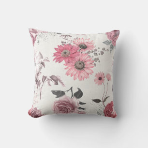 Cojín Decorativo Flores rosa vintage