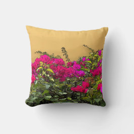 Cojín Decorativo Flores rosadas calientes