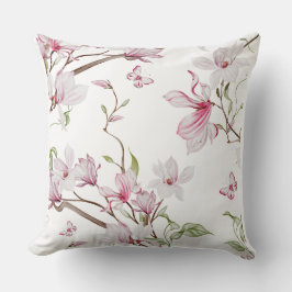 Cojín Decorativo Flores rosadas de floración atemporal Diseño hermo